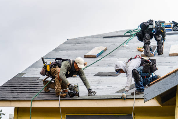 Professional Gutter Installation technician working in Elton, PA